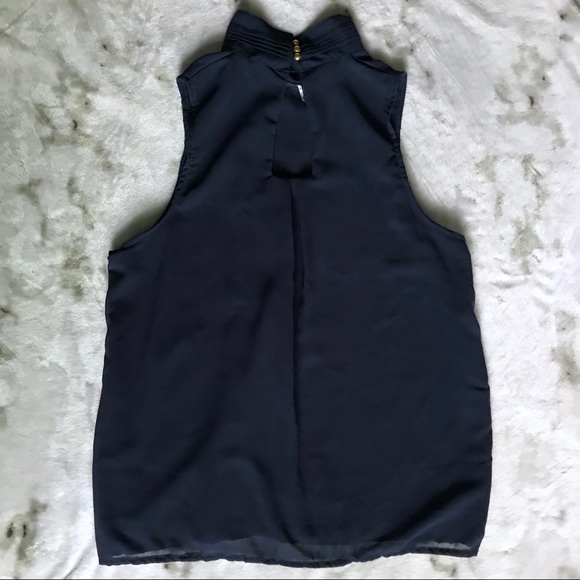 3/$20 Navy High Neck Tank Top - Picture 3 of 7
